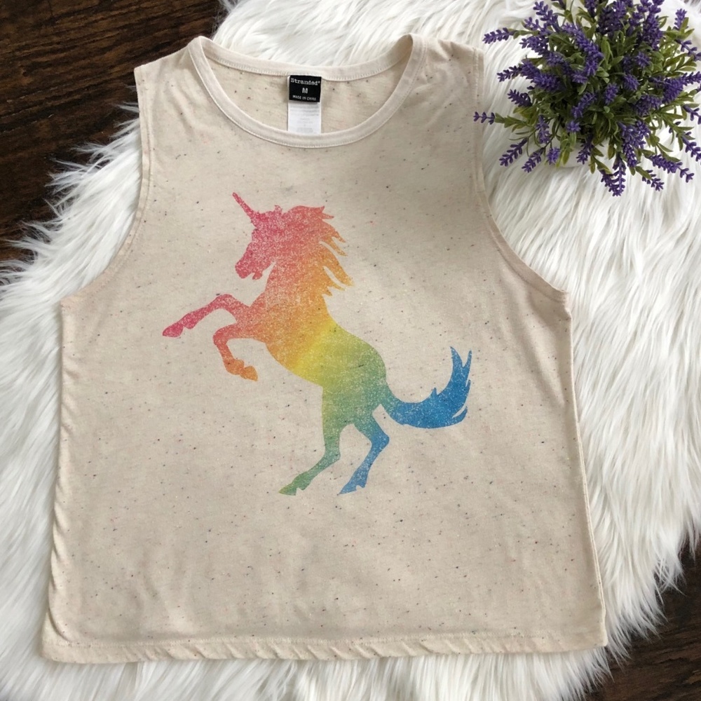 HP🎉Stranded | Rainbow Unicorn Sleeveless Tank Top